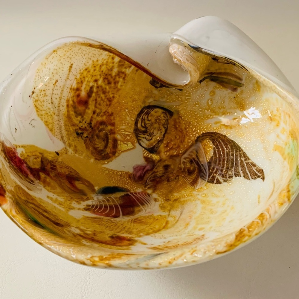 murano ashtrays vintage italian art glass